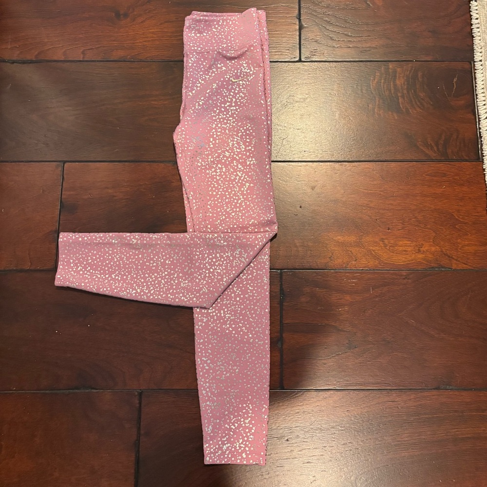 Nike Pink Polka Dot Kids Leggings